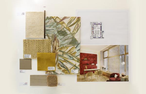 Moodboard Stoffe Farben